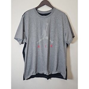 Nike Air Jordan Flight AOP T-Shirt Adult Large Gray Black Jumpman Size‎ 2XL